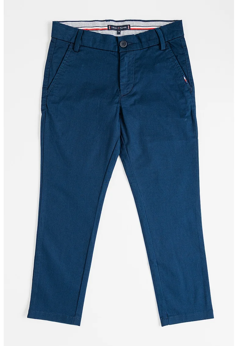 Pantaloni chino din amestec de bumbac, Bleumarin