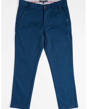 Pantaloni chino din amestec de bumbac, Bleumarin