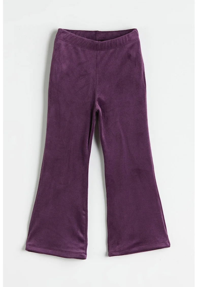 Pantaloni evazati de catifea, Violet