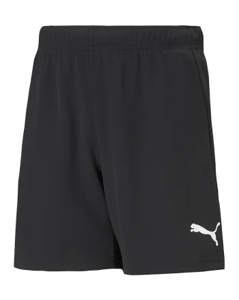 Pantaloni scurti cu banda elastica in talie pentru fotbal, Negru
