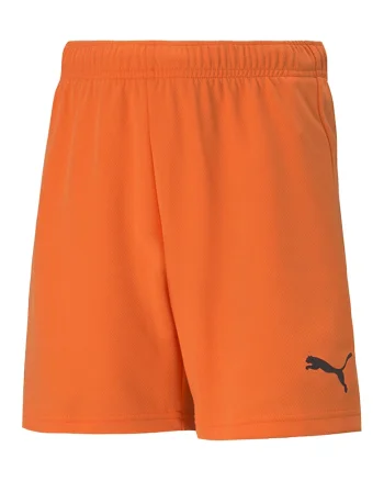 Pantaloni scurti cu banda elastica in talie pentru fotbal, Portocaliu mandarina