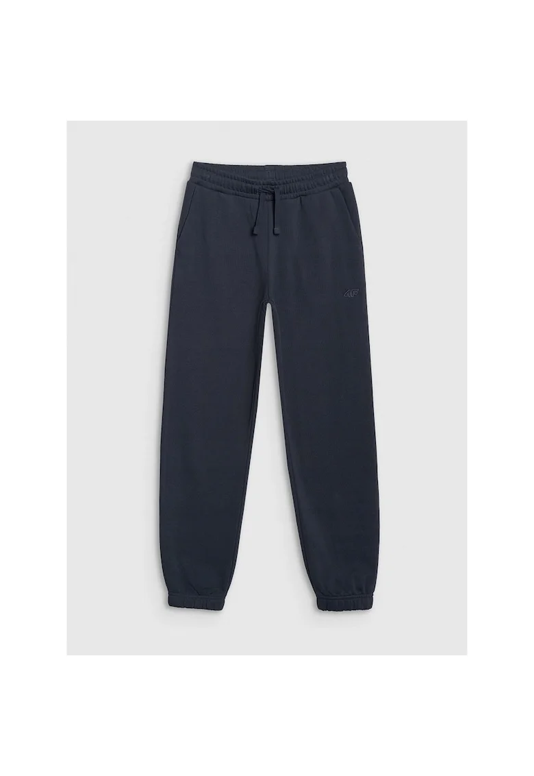 Pantaloni sport copii,  albastru marin, stil sportiv, textil, pentru fete