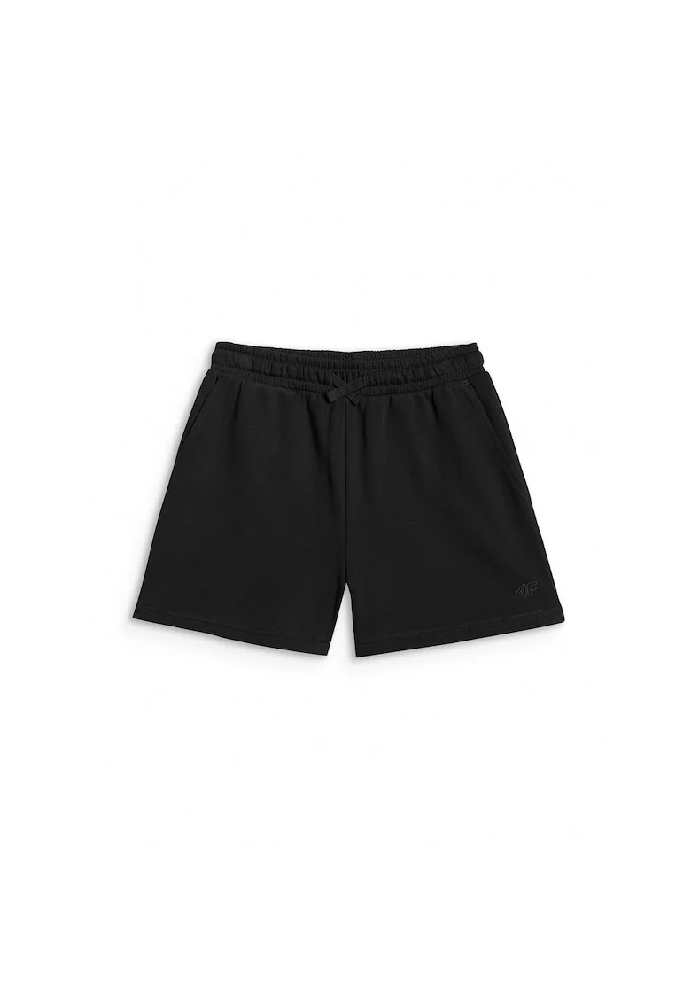 Pantaloni de trening pentru fete,  negri, croiala oversize, bumbac