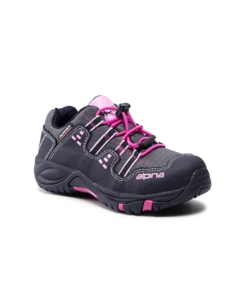Pantofi trekking fete,  Piele ecologica, Gri