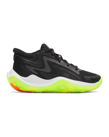 Pantofi mid-cut Jet'25 pentru baschet, Negru