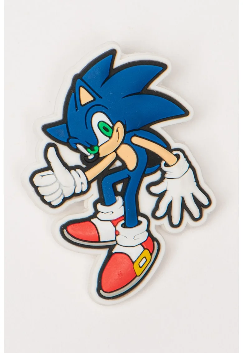 Talisman Jibbitz Sonic, Alb/Albastru deschis