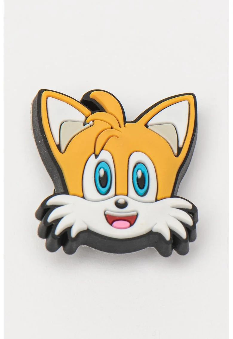 Talisman pentru saboti Jibbitz Sonic, Alb/Galben mustar