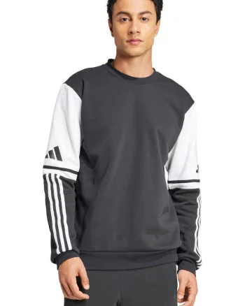 Bluza sport barbati  Squadra 25, gri, bumbac si poliester reciclat, croiala regulata,