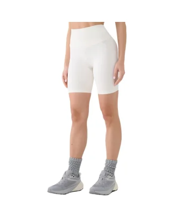 Colanti scurti sport dama F019,  Poliester/Elastan, Alb,
