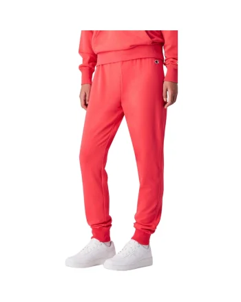 Pantaloni sport dama,  Rib Cuff, roz, bumbac-elastan