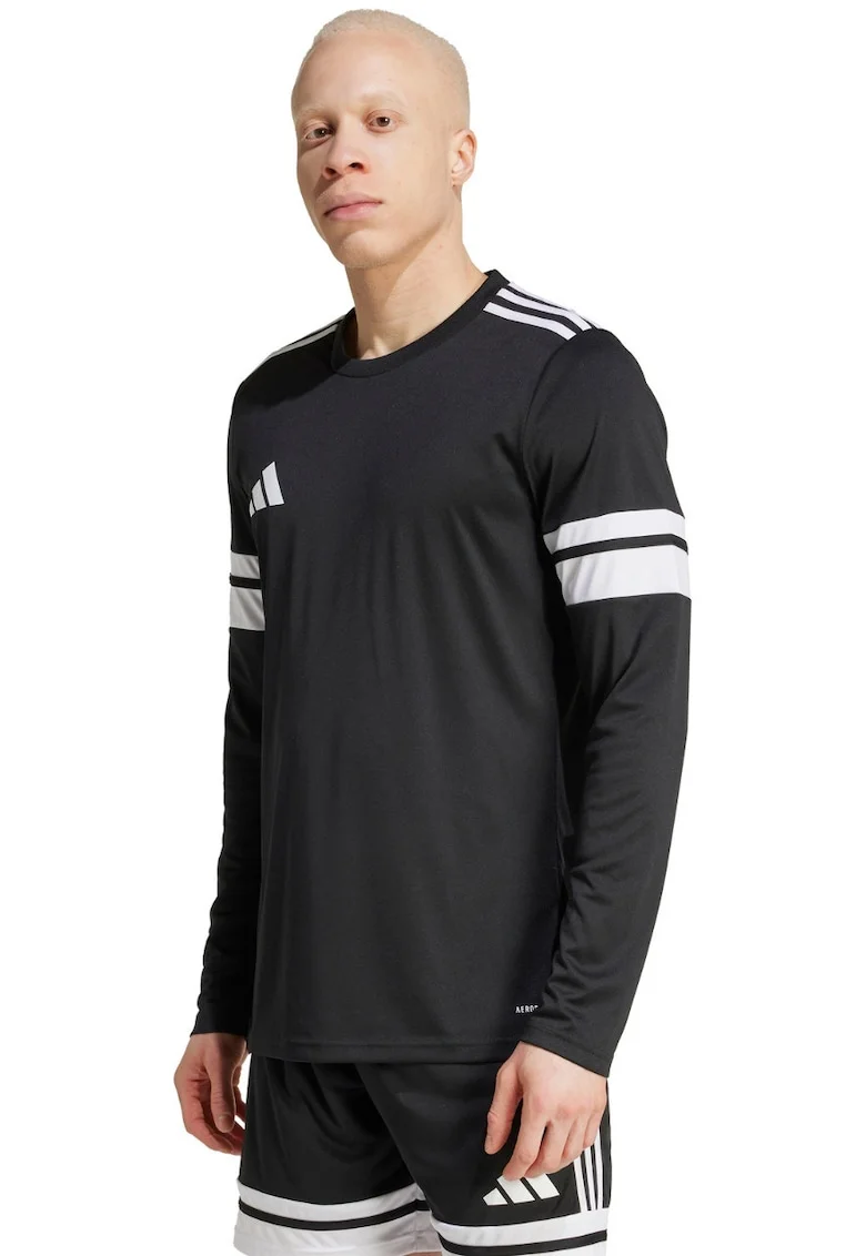 Tricou sportiv barbatesc  Squadra 25, maneca lunga, negru, poliester reciclat, set 2XL,