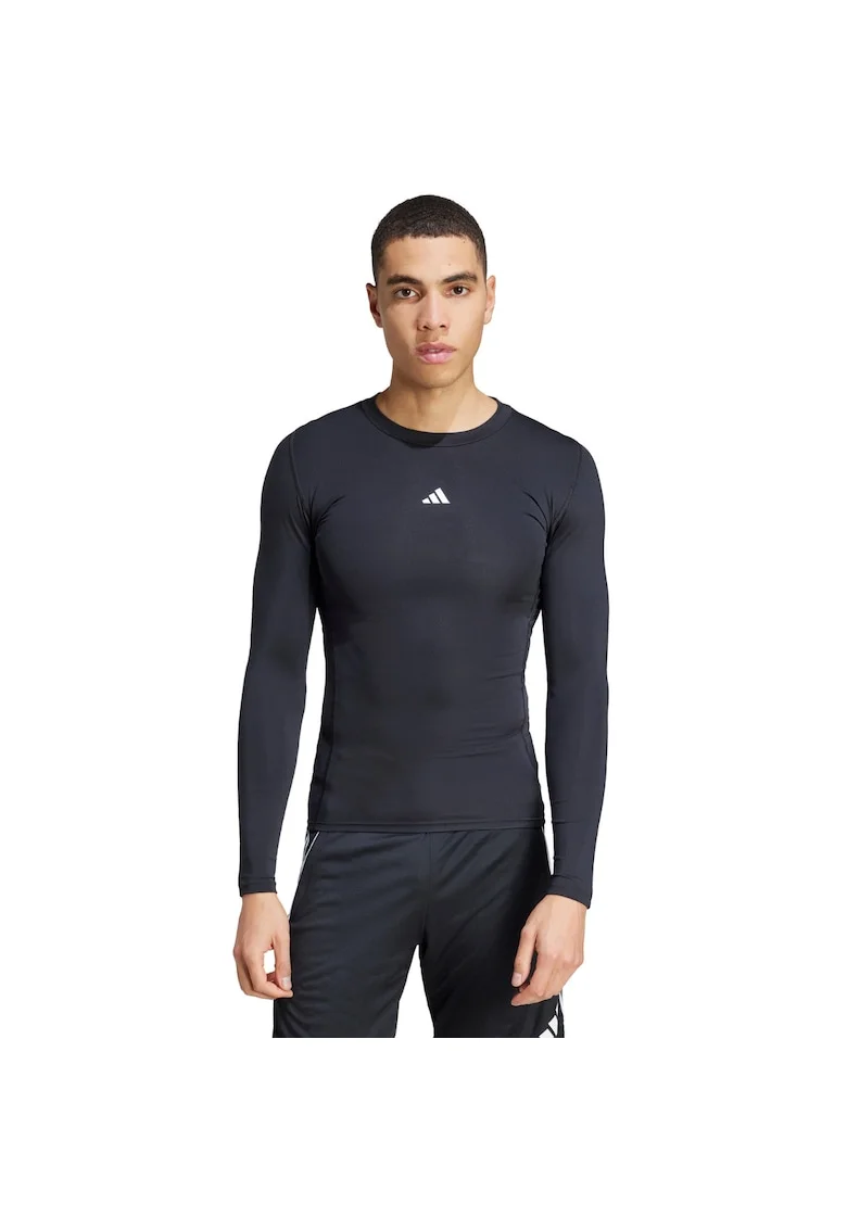 Bluza sport barbati, adidas, JP2944, maneca lunga, negru, material elastic