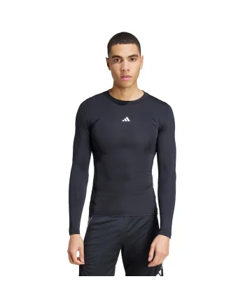 Bluza sport barbati, adidas, JP2944, maneca lunga, negru, material elastic