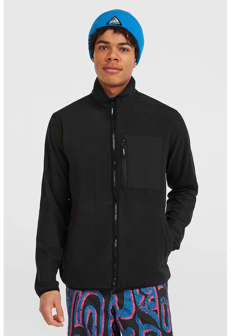 Jacheta din fleece, pentru schi Polartec, Negru stins