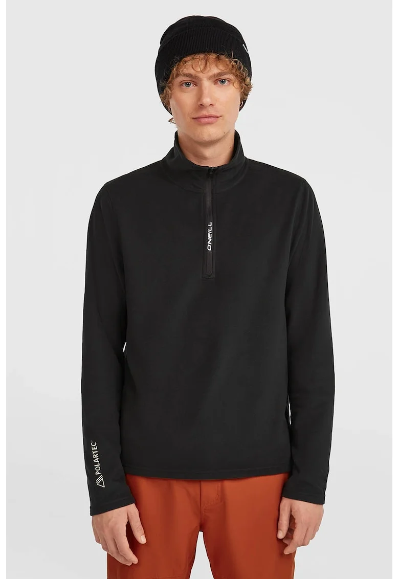 Jacheta din fleece cu fenta cu fermoar, pentru schi FWC Cruz Jack, Negru