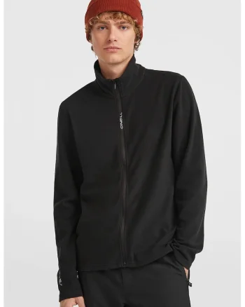 Jacheta slim-fit din fleece cu fermoar, pentru schi FWC Cruz Jack, Negru