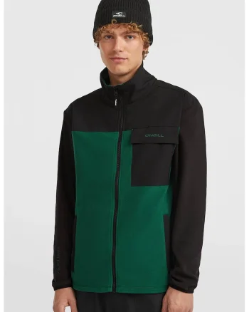 Jacheta din fleece, pentru schi Polartec Hyper, Verde/Negru
