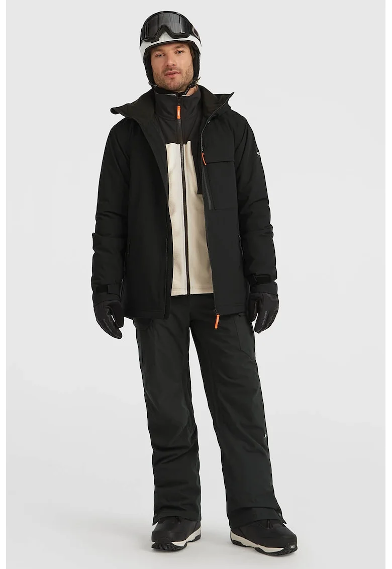 Pantaloni cu talie medie, pentru schi FWC'Peak, Negru
