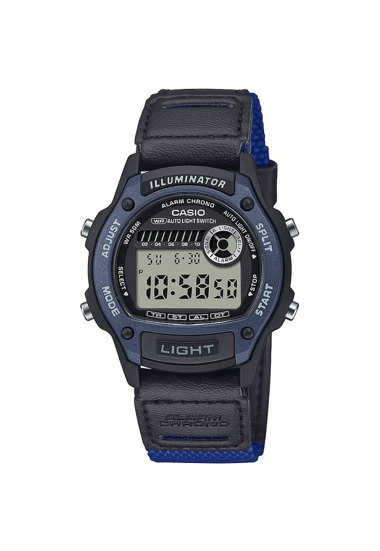 Ceas copii  W-220HF-8AVEF, cronograf digital, curea din textil, negru