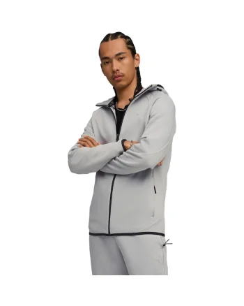Hanorac barbati  Evostripe Fz Hoodie Dk, Gri