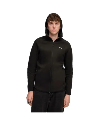 Hanorac barbati  Evostripe Fz Hoodie Dk, Negru