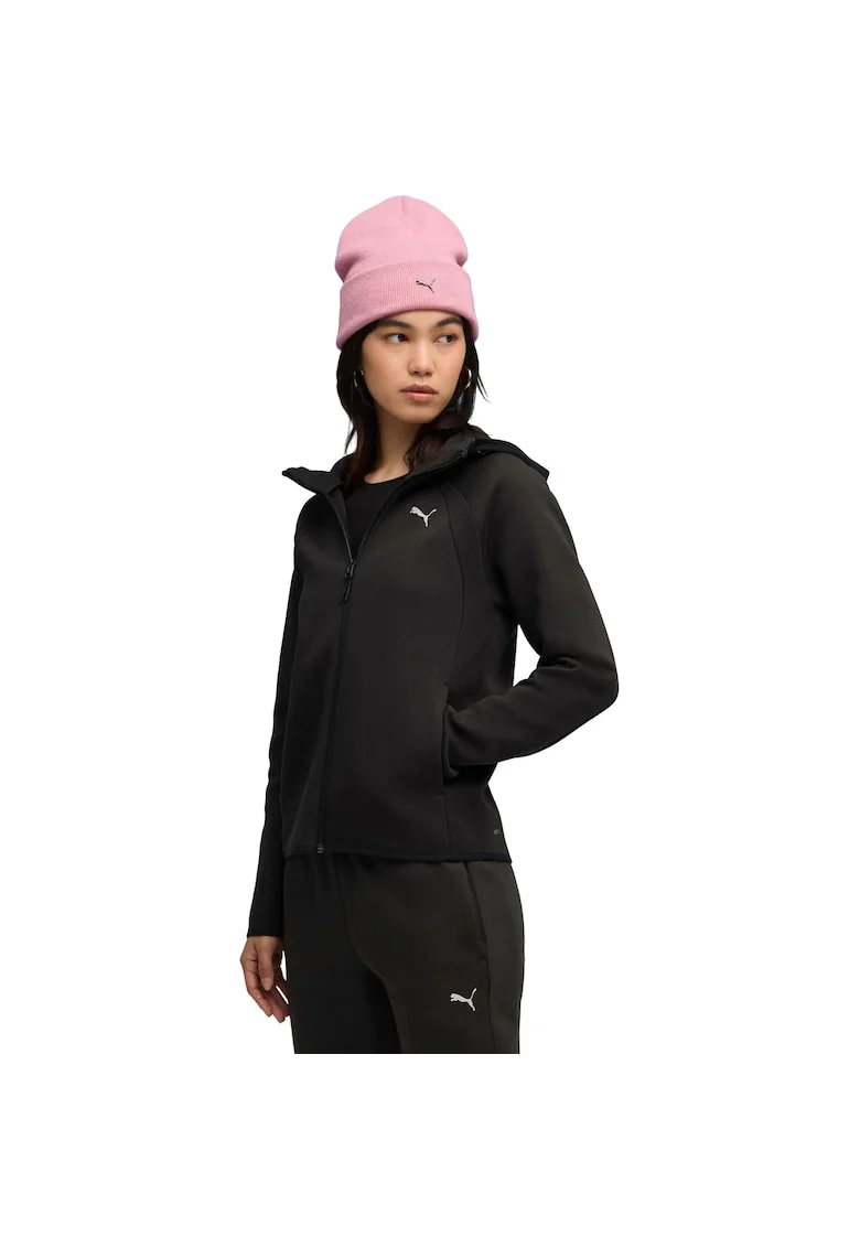 Jacheta femei  Evostripe Full-zip Hoodie Dk, Negru