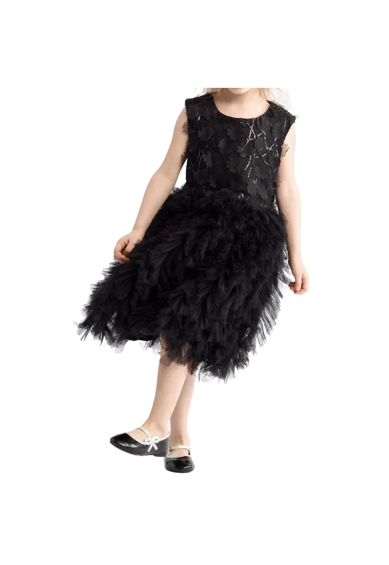 Rochie de fetite,  Valerie, Tul, Negru, Negru