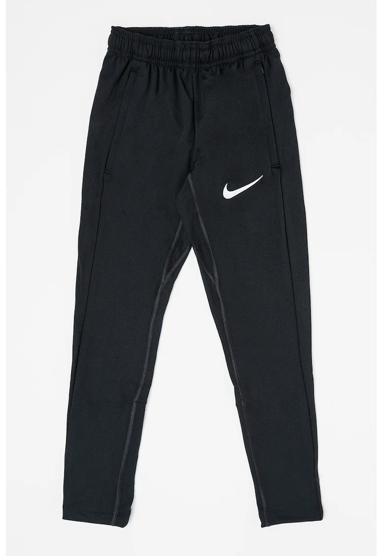 Pantaloni cu tehnologie Dri-Fit si logo, pentru fotbal, Alb/Negru
