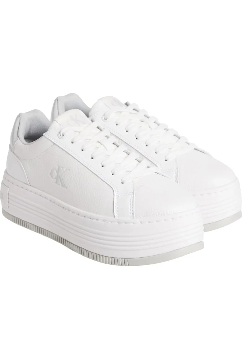 Pantofi sport,  casual, piele, alb,