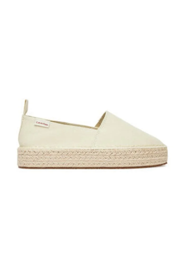 Espadrile dama  material textil, bej