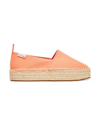 Espadrile dama  material textil, portocaliu