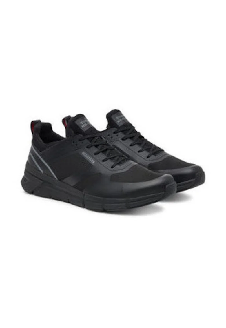 Pantofi sport pentru barbati,  305154927, piele ecologica, negru