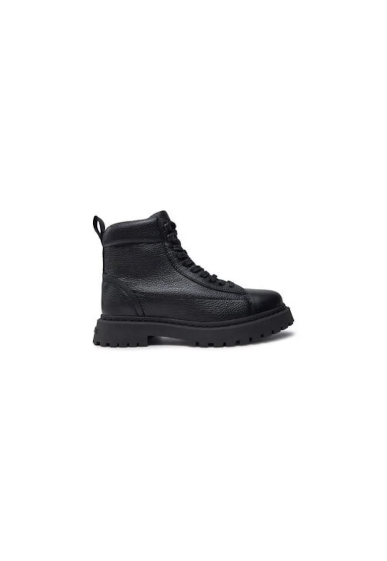 Ghete de drumetie barbati,  piele naturala, negru