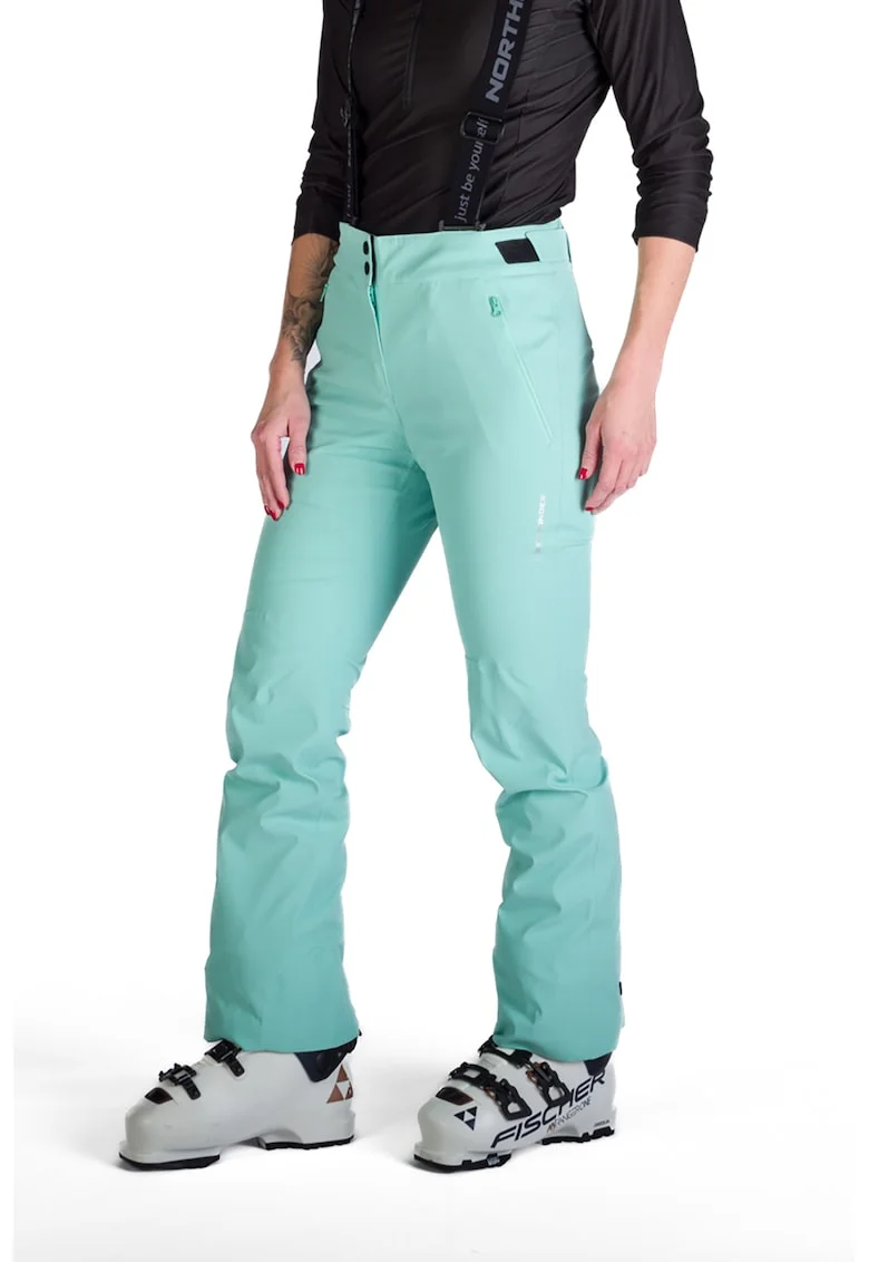 Pantaloni schi 10K/10K cu bretele dama Tamera, Verde deschis
