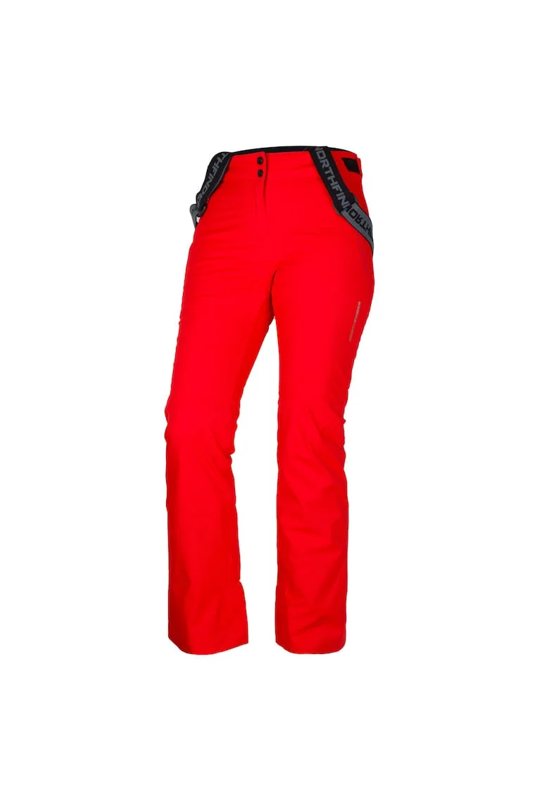 Pantaloni schi 10K/10K cu bretele dama Tamera, Rosu