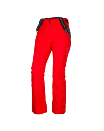 Pantaloni schi 10K/10K cu bretele dama Tamera, Rosu