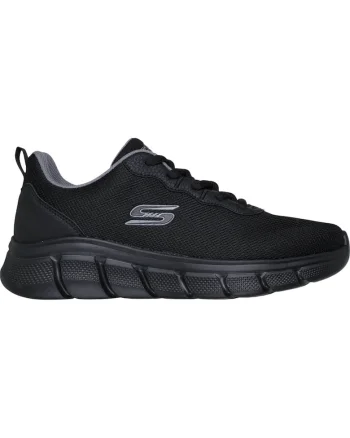 Pantofi sport  Bobs B Flex Icy Edge negri pentru bărbați, cu șireturi, 118109-BBK