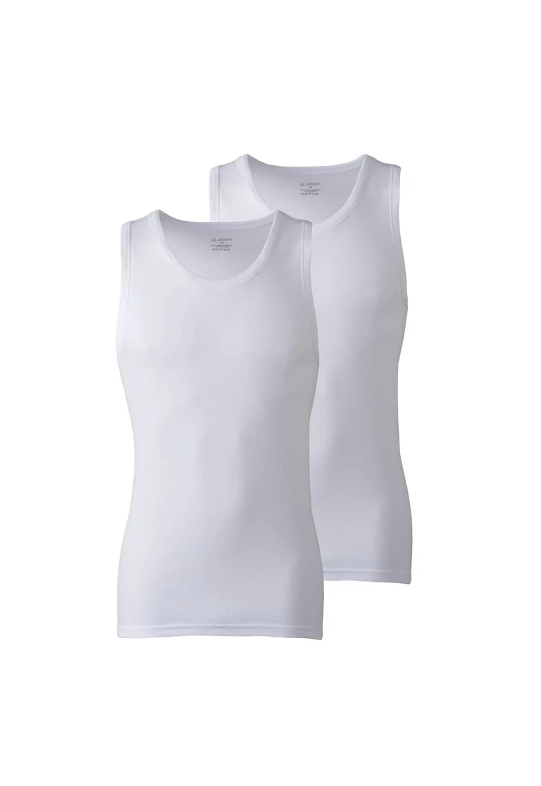 Set de top-uri slim fit - 2 piese, Alb