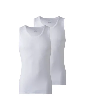 Set de top-uri slim fit - 2 piese, Alb