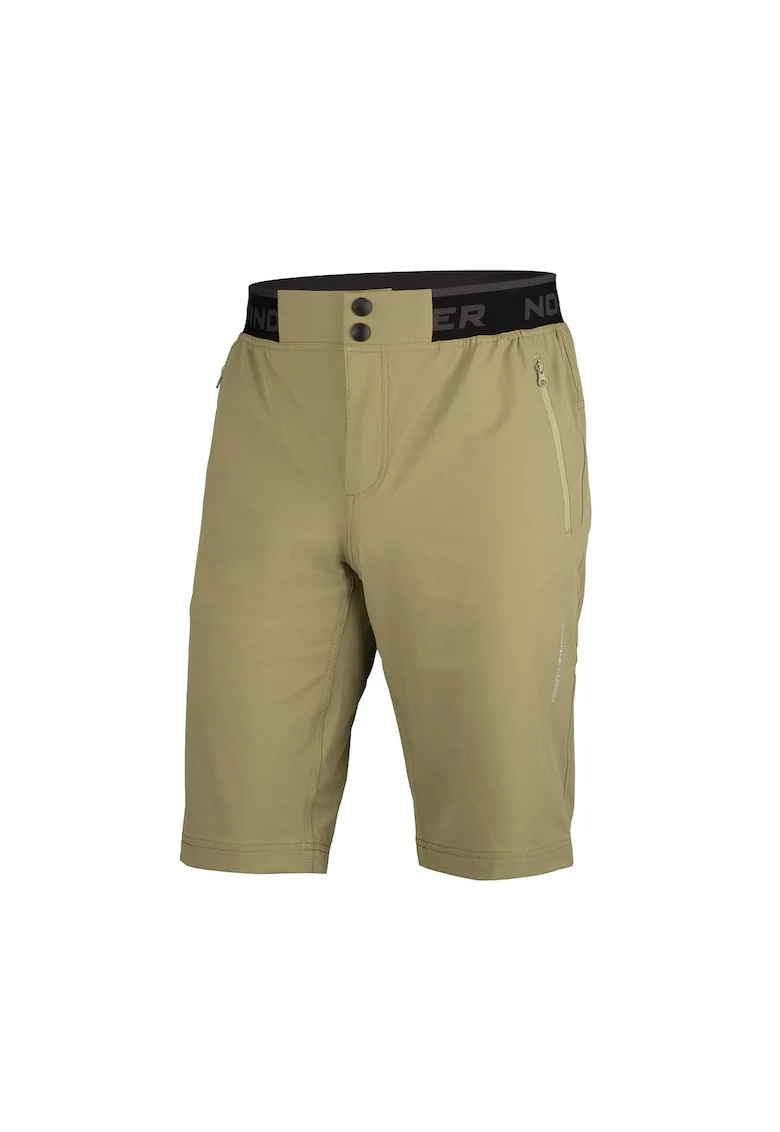 Pantaloni scurti cu talie elastica pentru barbati Roberto, Verde masliniu inchis