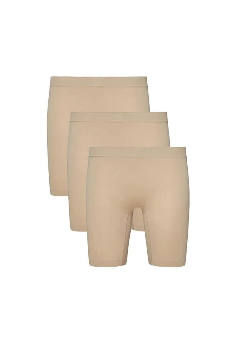 Set de colanti scurti pentru ciclism Skimmies - 3 piese, Bej