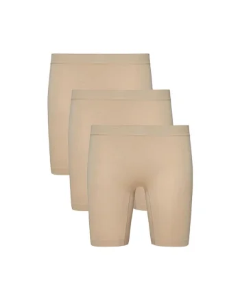 Set de colanti scurti pentru ciclism Skimmies - 3 piese, Bej