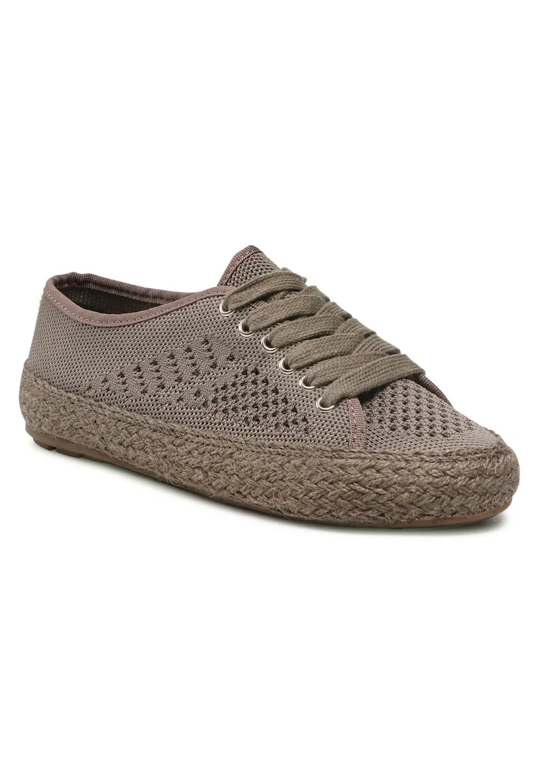 Espadrile dama,  material textil, kaki