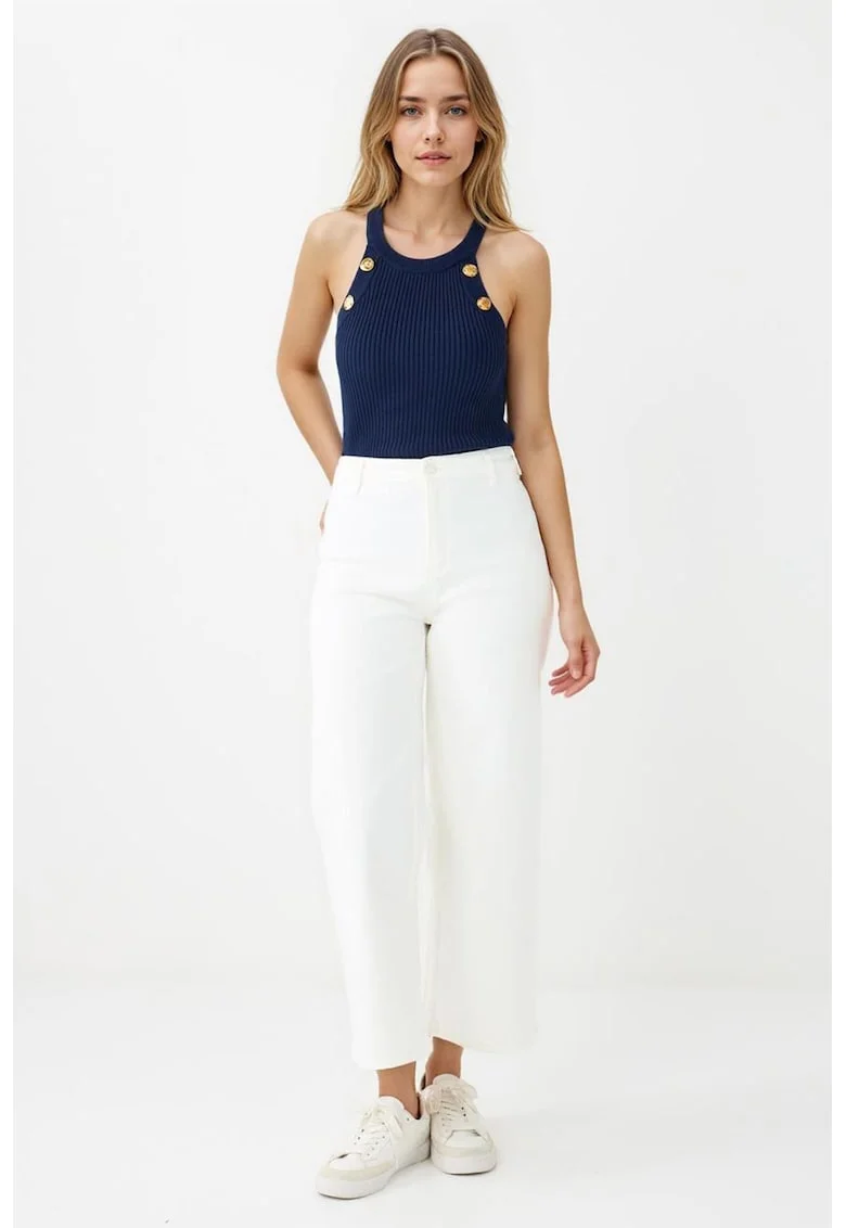 Top tricotat cu striatii, Bleumarin