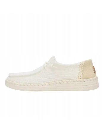 Mocasini Femei Spuma EVA, Wendy Espadrille Woven, 54560, Alb