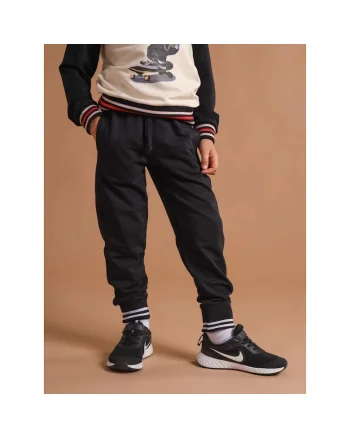 Pantaloni din bumbac, cu buzunare si manseta elastica, pentru baieti