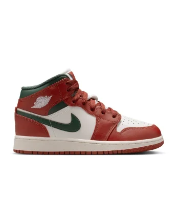 Pantofi sport  Air Jordan 1 Mid GS 51020, Verde/Bej