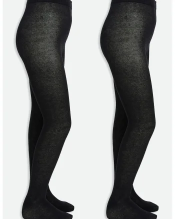 Set de dresuri uni - 2 perechi, Negru