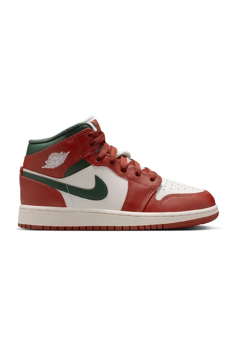Pantofi sport  Air Jordan 1 Mid GS 51020, Verde/Bej