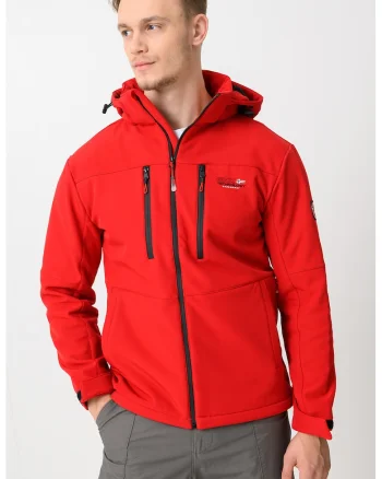 Jacheta softshell cu fermoar Timmex, Rosu
